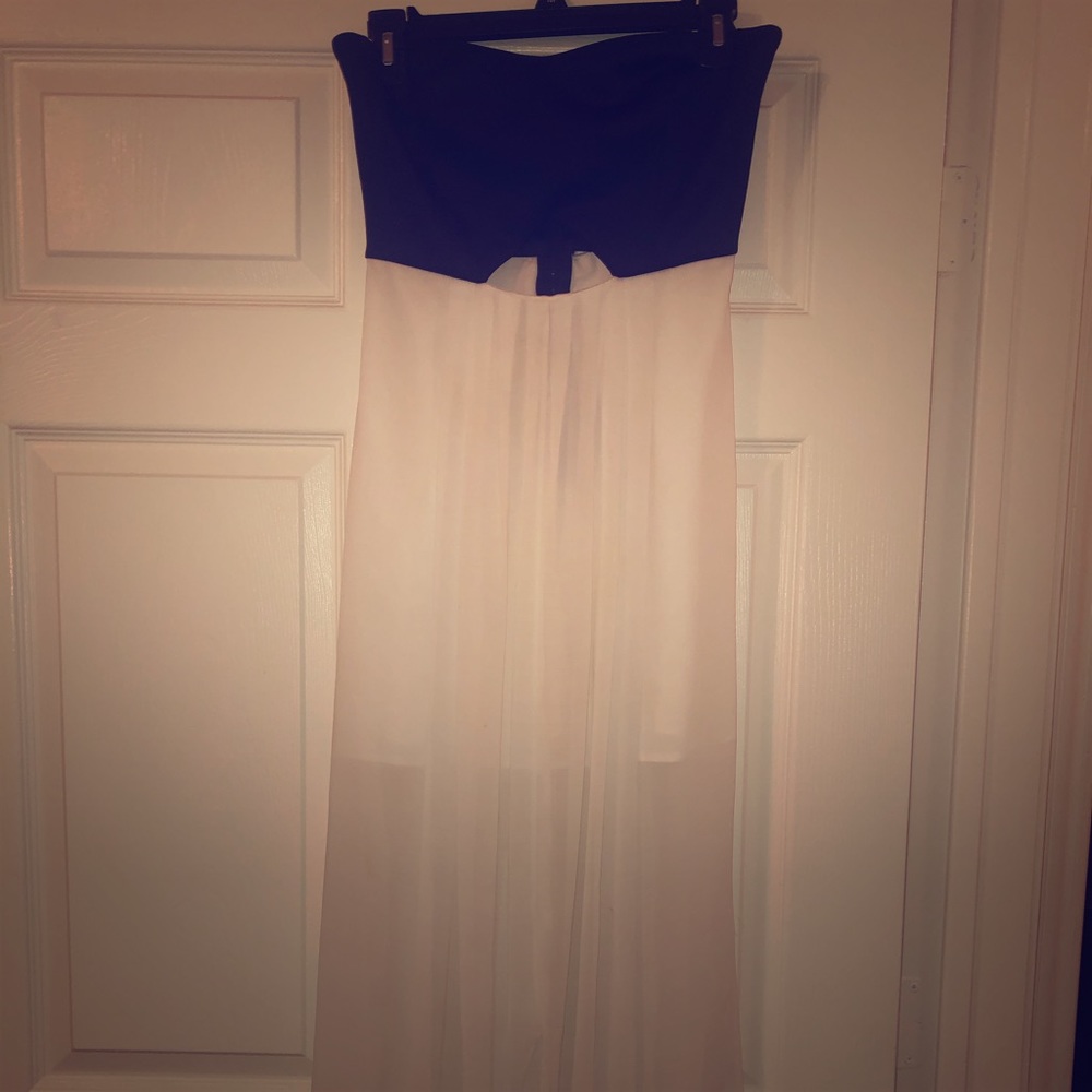 BCBG Black and White Maxi Dress.